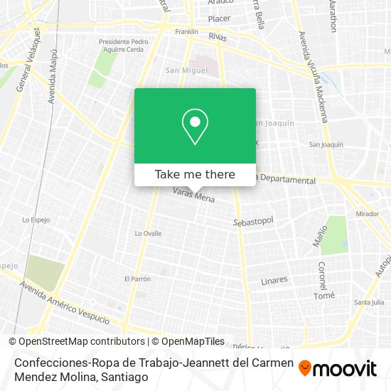 Confecciones-Ropa de Trabajo-Jeannett del Carmen Mendez Molina map