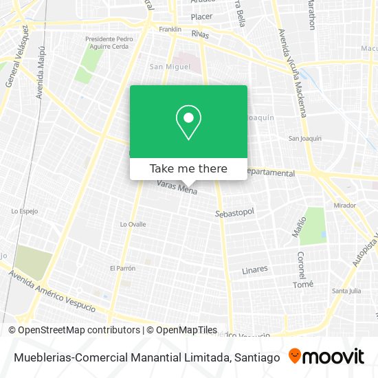 Mueblerias-Comercial Manantial Limitada map