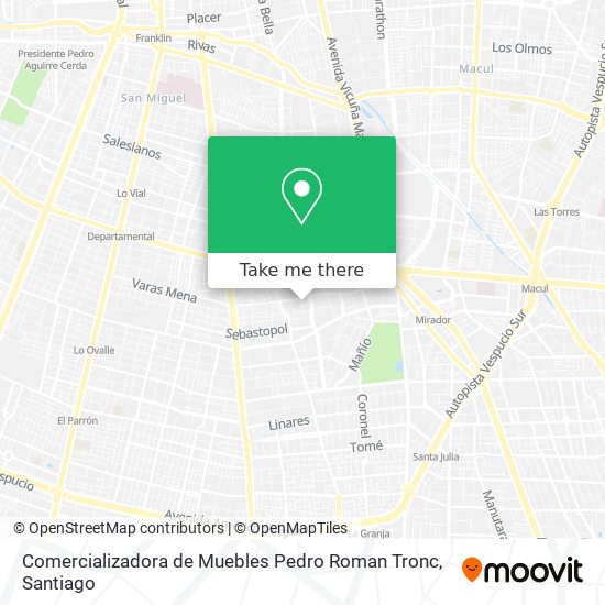 Comercializadora de Muebles Pedro Roman Tronc map