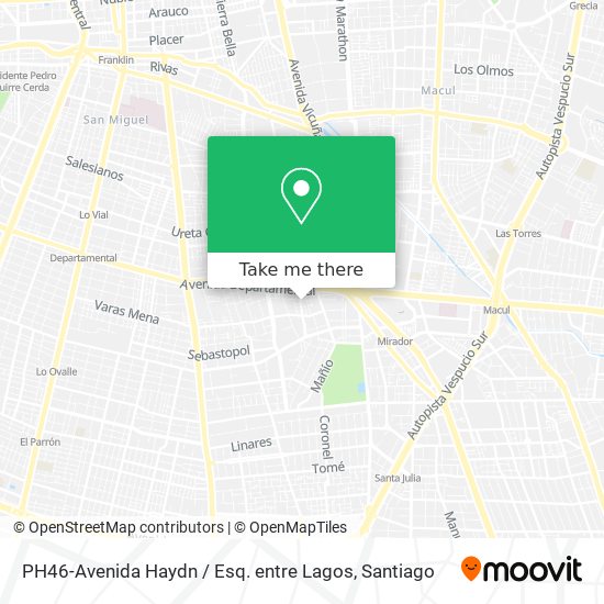 PH46-Avenida Haydn / Esq. entre Lagos map