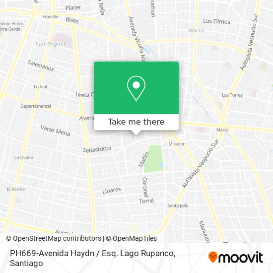 Mapa de PH669-Avenida Haydn / Esq. Lago Rupanco