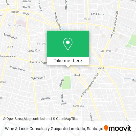 Wine & Licor-Consales y Guajardo Limitada map