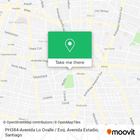 PH384-Avenida Lo Ovalle / Esq. Avenida Estadio map