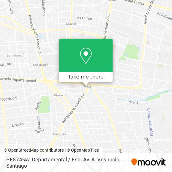 PE874-Av. Departamental / Esq. Av. A. Vespucio map