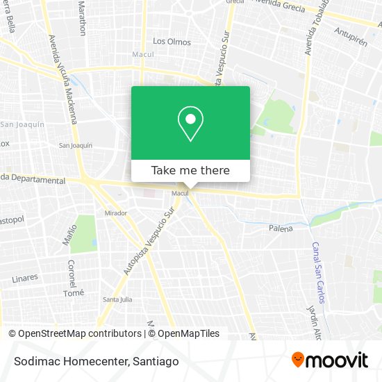 Sodimac Homecenter map