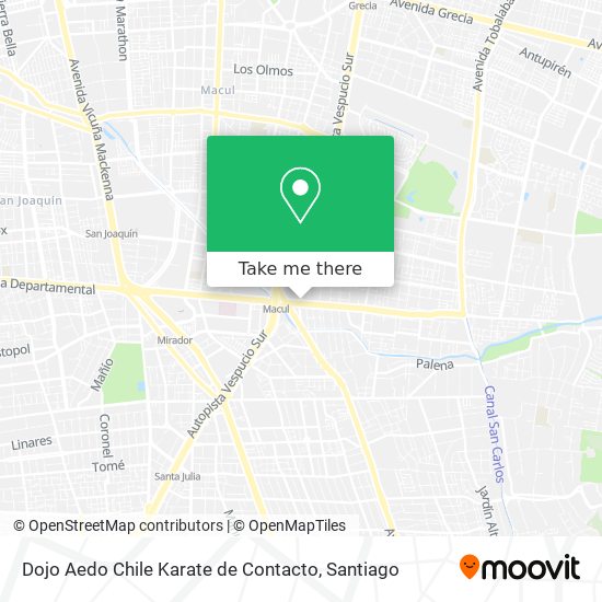 Mapa de Dojo Aedo Chile Karate de Contacto