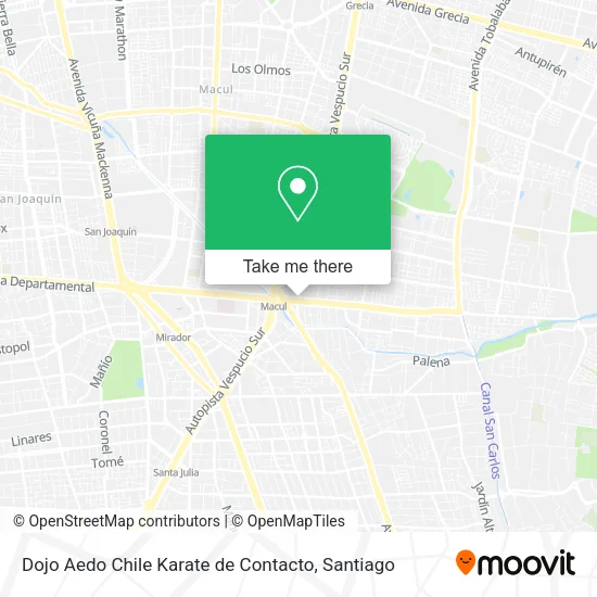 Dojo Aedo Chile Karate de Contacto map
