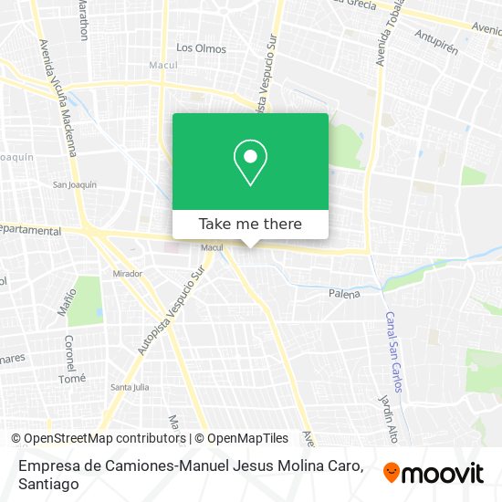 Mapa de Empresa de Camiones-Manuel Jesus Molina Caro