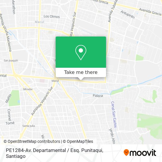 Mapa de PE1284-Av. Departamental / Esq. Punitaqui