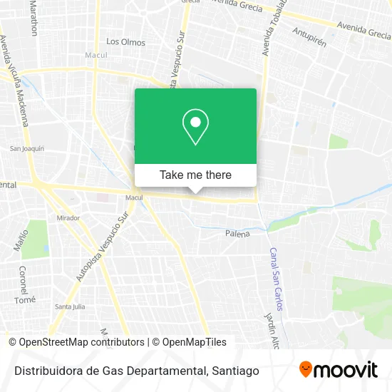 Distribuidora de Gas Departamental map