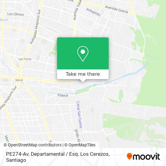 Mapa de PE274-Av. Departamental / Esq. Los Cerezos