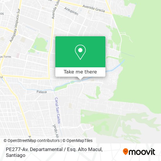 Mapa de PE277-Av. Departamental / Esq. Alto Macul