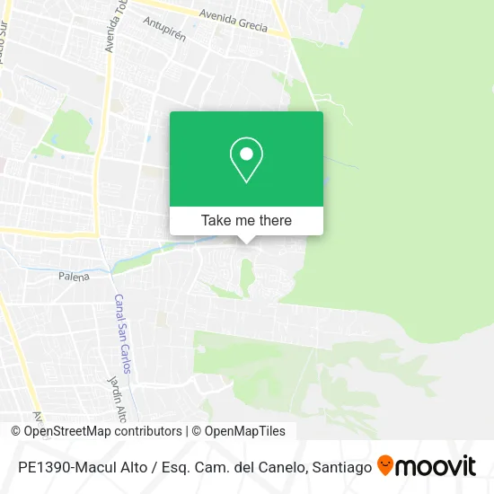 PE1390-Macul Alto / Esq. Cam. del Canelo map
