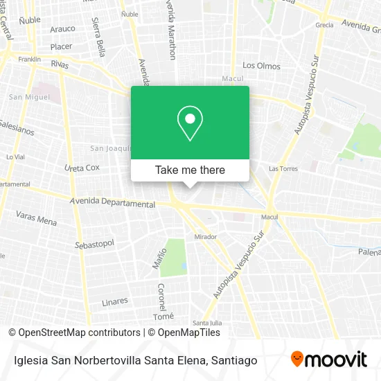 Iglesia San Norbertovilla Santa Elena map