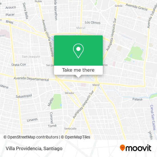Villa Providencia map