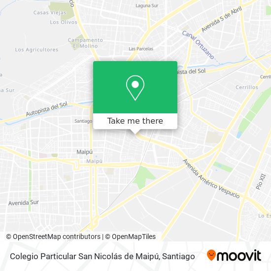 Colegio Particular San Nicolás de Maipú map