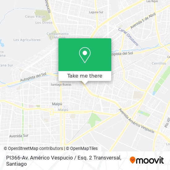 PI366-Av. Américo Vespucio / Esq. 2 Transversal map