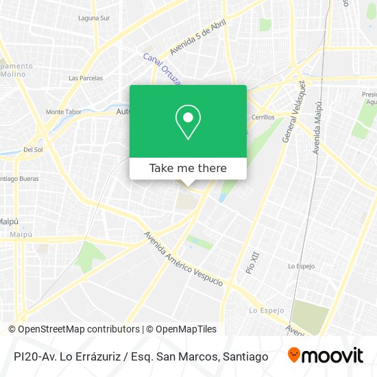 PI20-Av. Lo Errázuriz / Esq. San Marcos map