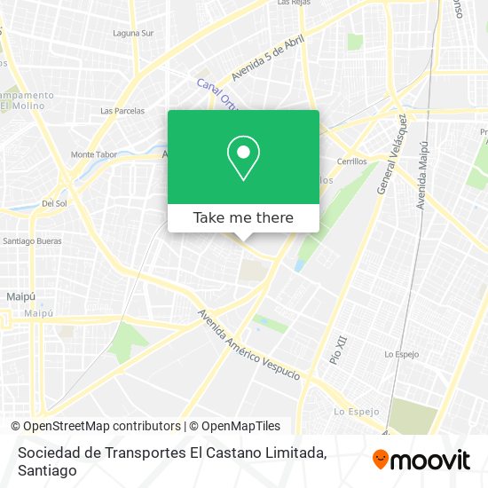 Sociedad de Transportes El Castano Limitada map