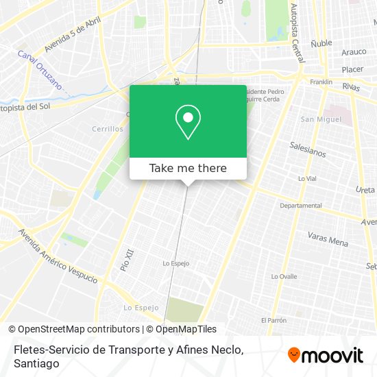 Fletes-Servicio de Transporte y Afines Neclo map