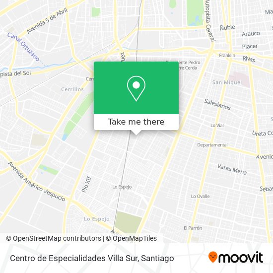 Centro de Especialidades Villa Sur map