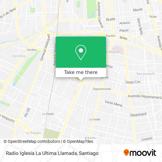 Mapa de Radio Iglesia La Ultima Llamada