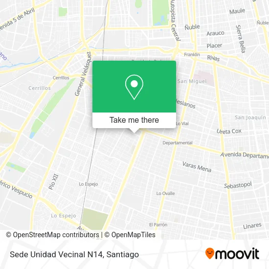 Sede Unidad Vecinal N14 map