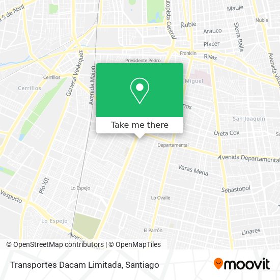 Mapa de Transportes Dacam Limitada