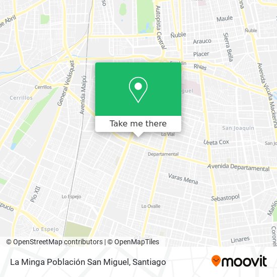 La Minga Población San Miguel map