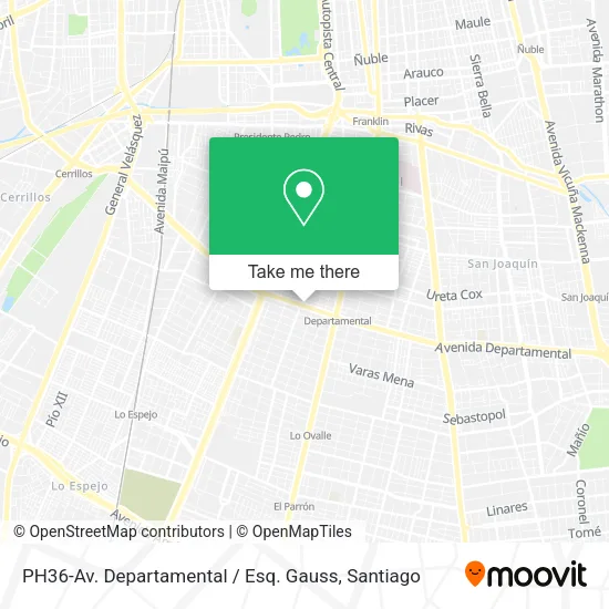 PH36-Av. Departamental / Esq. Gauss map