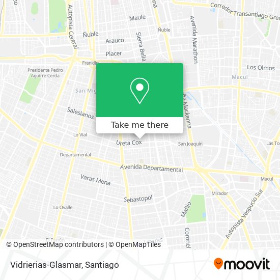 Vidrierias-Glasmar map