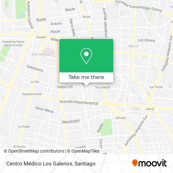 Mapa de Centro Médico Los Galenos