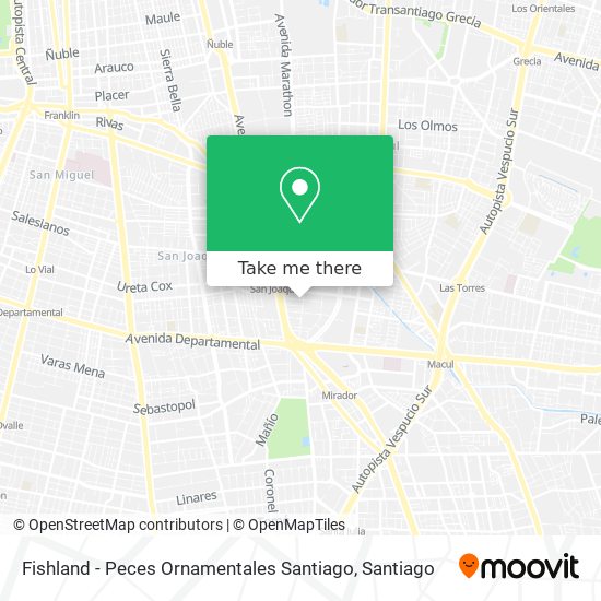 Fishland - Peces Ornamentales Santiago map