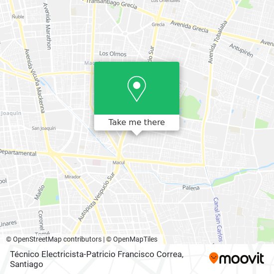 Mapa de Técnico Electricista-Patricio Francisco Correa