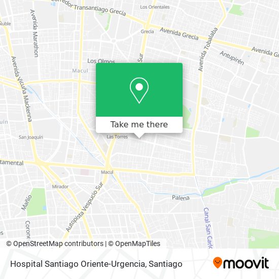 Mapa de Hospital Santiago Oriente-Urgencia