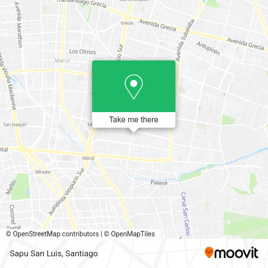Sapu San Luis map