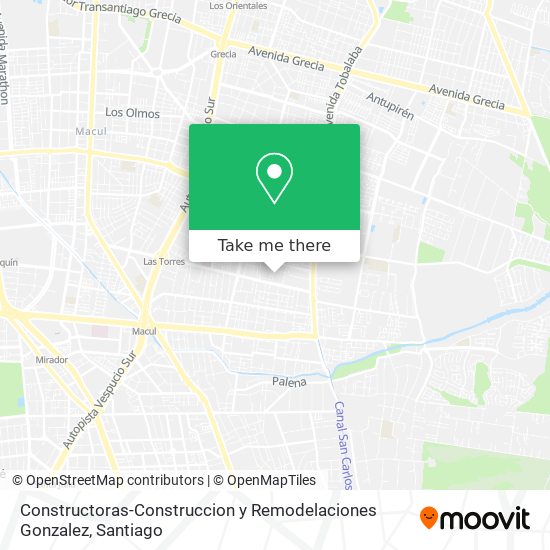 Mapa de Constructoras-Construccion y Remodelaciones Gonzalez