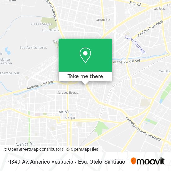 PI349-Av. Américo Vespucio / Esq. Otelo map