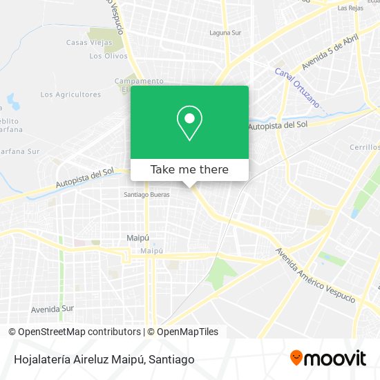 Hojalatería Aireluz Maipú map