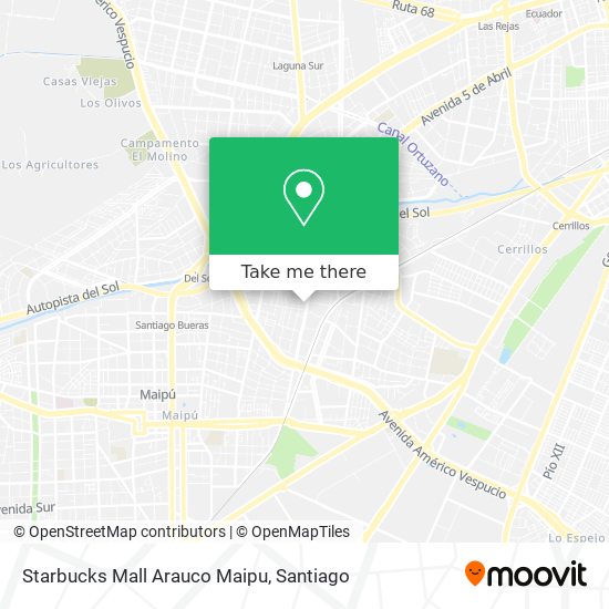 Starbucks Mall Arauco Maipu map