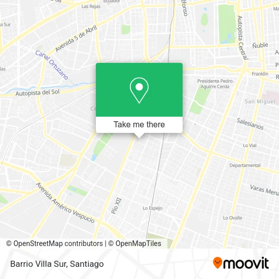 Barrio Villa Sur map