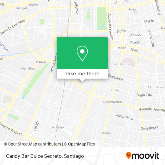 Candy Bar Dulce Secreto map