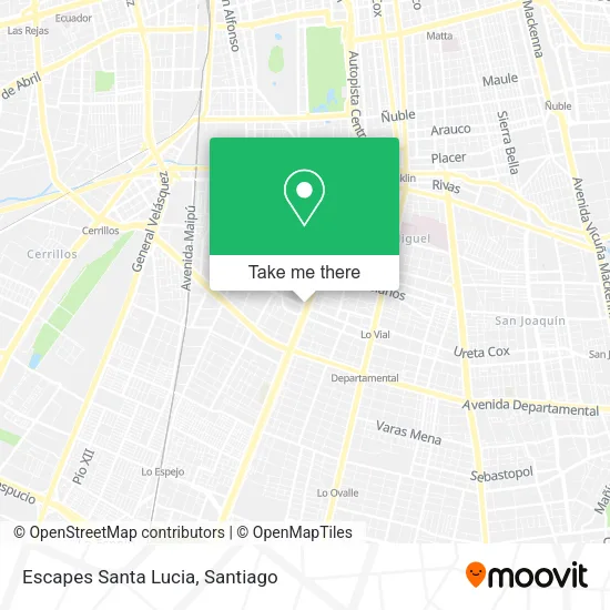 Escapes Santa Lucia map