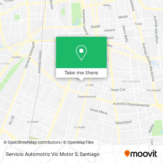 Mapa de Servicio Automotriz Vic Motor S