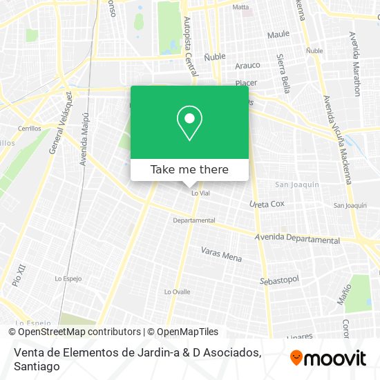 Mapa de Venta de Elementos de Jardin-a & D Asociados