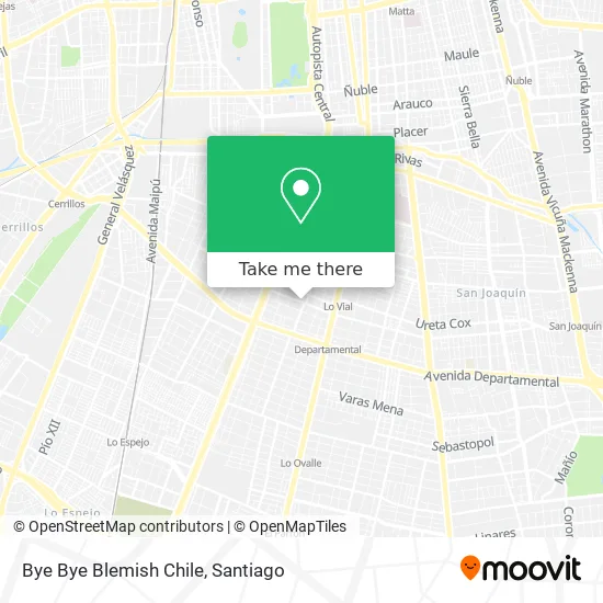 Bye Bye Blemish Chile map