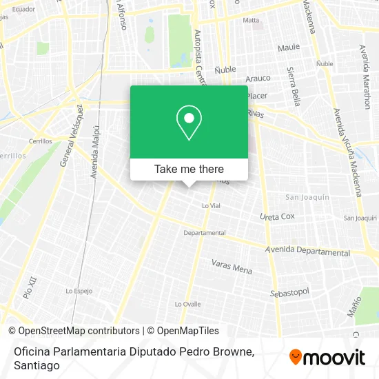 Mapa de Oficina Parlamentaria Diputado Pedro Browne