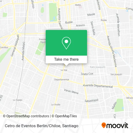Cetro de Eventos Berlin/Chiloe map