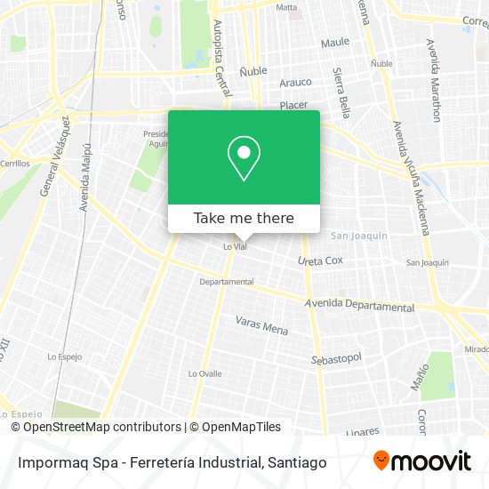 Mapa de Impormaq Spa - Ferretería Industrial