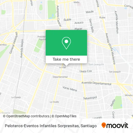 Peloteros-Eventos Infantiles Sorpresitas map